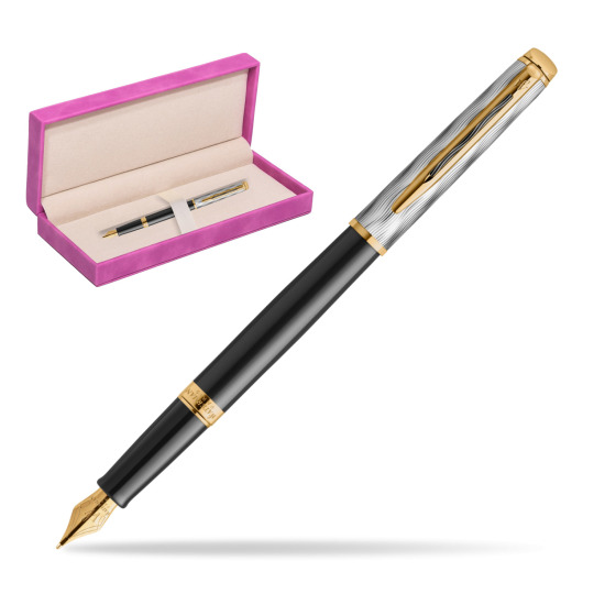Waterman Hémisphère REFLETS DE PARIS Fountain pen in suede box fuchsia