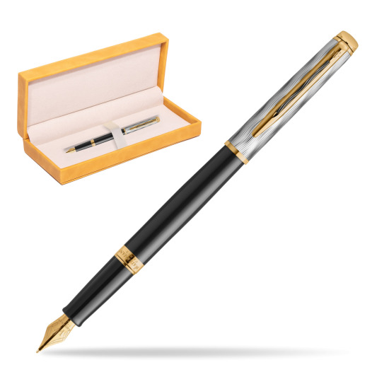 Waterman Hémisphère REFLETS DE PARIS Fountain pen in suede box yellow