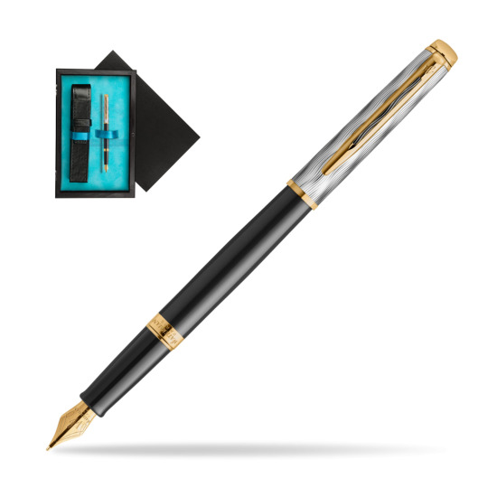 Waterman Hémisphère REFLETS DE PARIS Fountain pen in single wooden box Black Single Turquoise