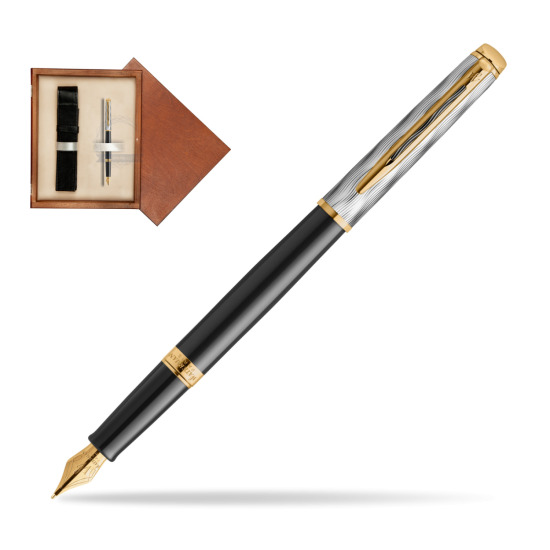 Waterman Hémisphère REFLETS DE PARIS Fountain pen in single wooden box Mahogany Single Ecru