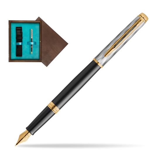 Waterman Hémisphère REFLETS DE PARIS Fountain pen in single wooden box Wenge Single Turquoise 
