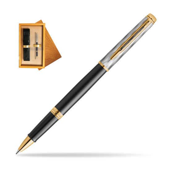 Waterman Hémisphère REFLETS DE PARIS Rollerball Pen in single wooden box Honey Single Ecru