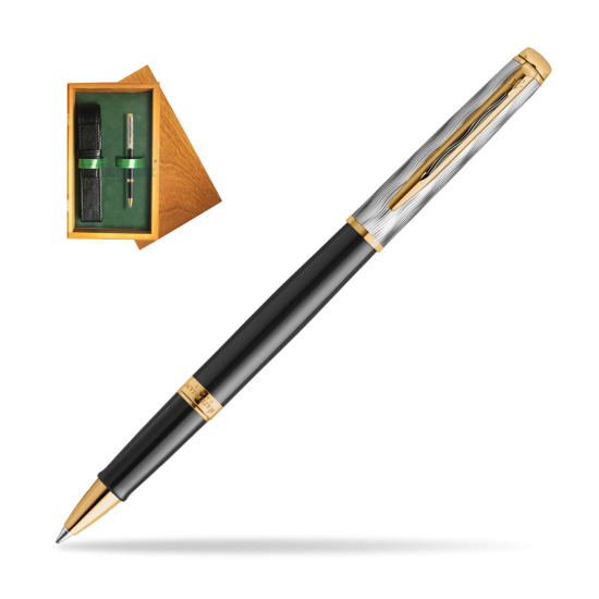 Waterman Hémisphère REFLETS DE PARIS Rollerball Pen in single wooden box Honey Single Green