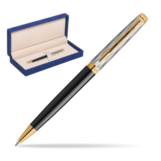 Waterman Hémisphère REFLETS DE PARIS Ballpoint pen in suede box navy blue