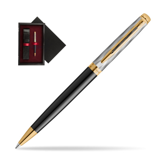 Waterman Hémisphère REFLETS DE PARIS Ballpoint pen in single wooden box Black Single Maroon
