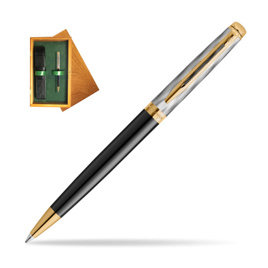 Waterman Hémisphère REFLETS DE PARIS Ballpoint pen in single wooden box Honey Single Green