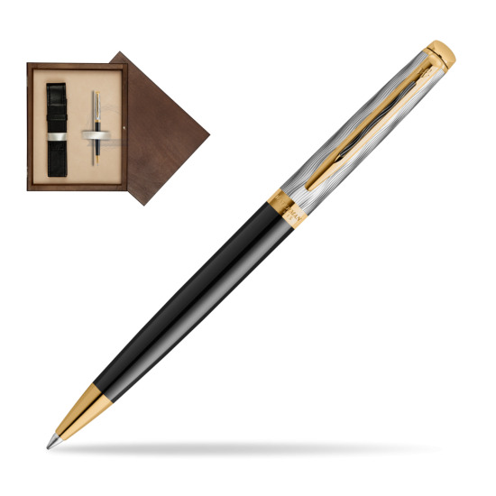Waterman Hémisphère REFLETS DE PARIS Ballpoint pen in single wooden box Wenge Single Ecru