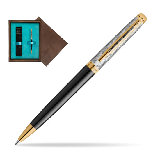Waterman Hémisphère REFLETS DE PARIS Ballpoint pen in single wooden box Wenge Single Turquoise 