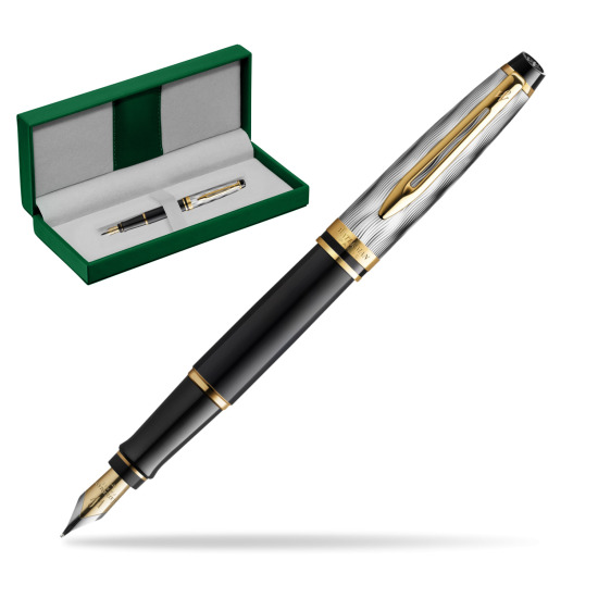 Waterman EXPERT REFLETS DE PARIS Fountain pen in the green leather box
