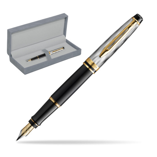 Waterman EXPERT REFLETS DE PARIS Fountain pen in suede box grey