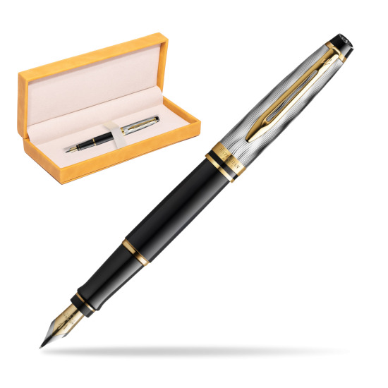 Waterman EXPERT REFLETS DE PARIS Fountain pen in suede box yellow