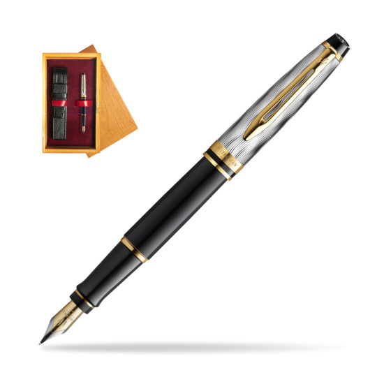 Waterman EXPERT REFLETS DE PARIS Fountain pen in single wooden box Honey Single Maroon