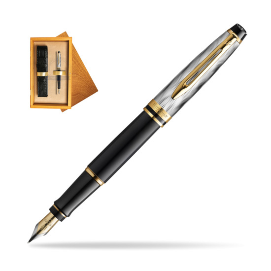 Waterman EXPERT REFLETS DE PARIS Fountain pen in single wooden box Honey Single Ecru