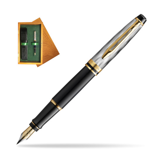 Waterman EXPERT REFLETS DE PARIS Fountain pen in single wooden box Honey Single Green