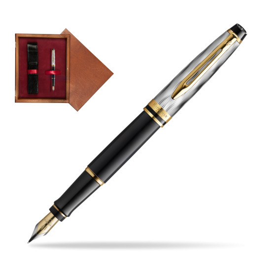 Waterman EXPERT REFLETS DE PARIS Fountain pen in single wooden box Mahogany Single Maroon