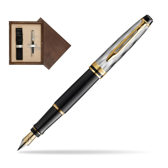 Waterman EXPERT REFLETS DE PARIS Fountain pen in single wooden box Wenge Single Ecru