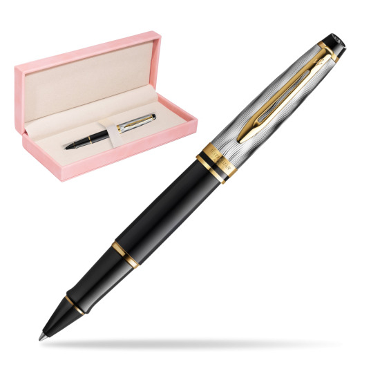 Waterman EXPERT REFLETS DE PARIS Rollerball pen in suede box pink