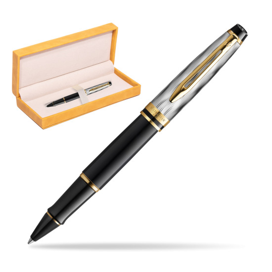 Waterman EXPERT REFLETS DE PARIS Rollerball pen in suede box yellow
