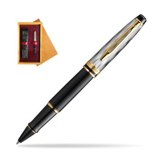 Waterman EXPERT REFLETS DE PARIS Rollerball pen in single wooden box Honey Single Maroon