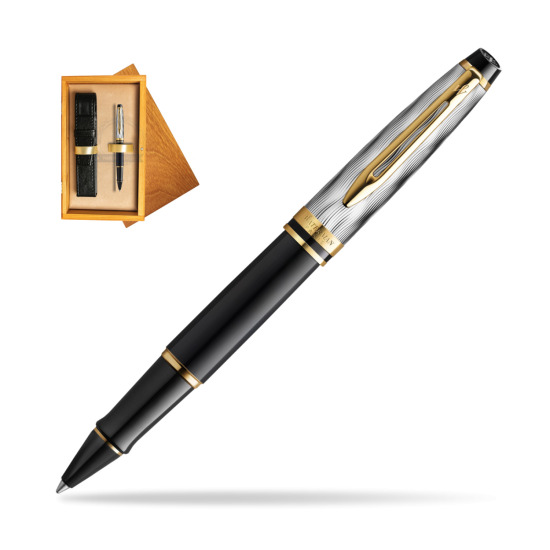Waterman EXPERT REFLETS DE PARIS Rollerball pen in single wooden box Honey Single Ecru