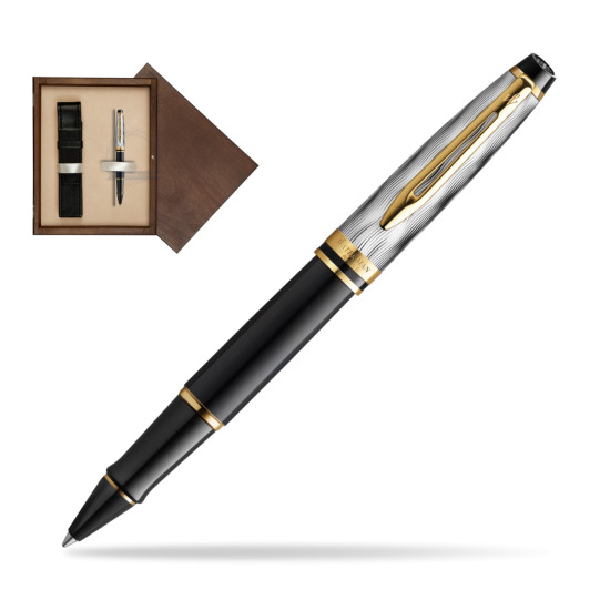 Waterman EXPERT REFLETS DE PARIS Rollerball pen in single wooden box Wenge Single Ecru