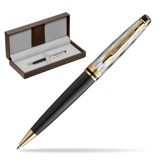 Waterman EXPERT REFLETS DE PARIS Ballpoint Pen in the brown leather box