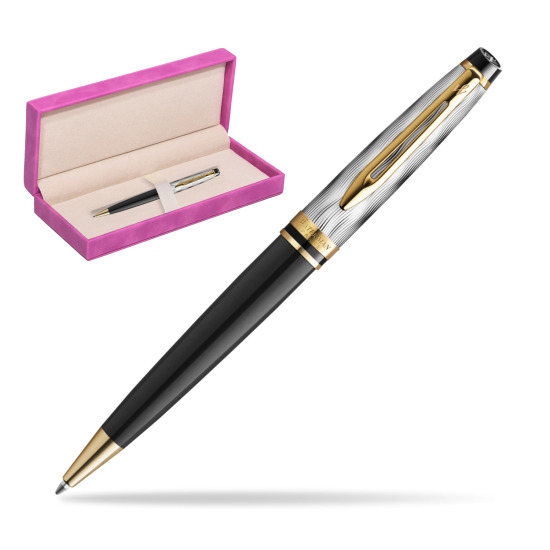 Waterman EXPERT REFLETS DE PARIS Ballpoint Pen in suede box fuchsia