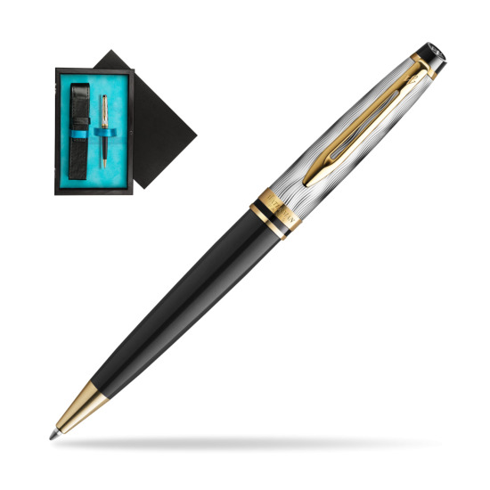 Waterman EXPERT REFLETS DE PARIS Ballpoint Pen in single wooden box Black Single Turquoise