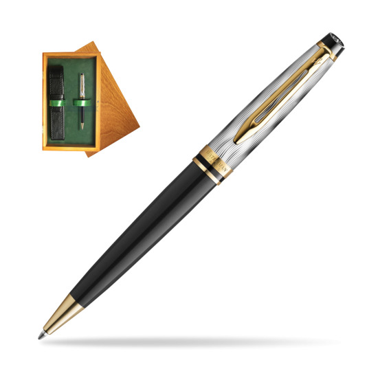 Waterman EXPERT REFLETS DE PARIS Ballpoint Pen in single wooden box Honey Single Green