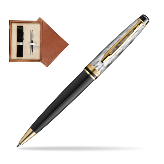 Waterman EXPERT REFLETS DE PARIS Ballpoint Pen in single wooden box Mahogany Single Ecru