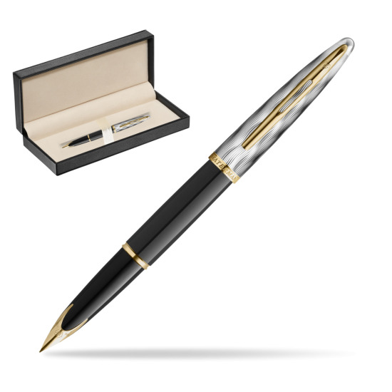 Waterman CARÈNE REFLETS DE PARIS Fountain pen in classic box pure black