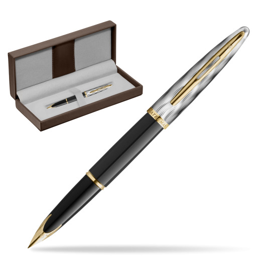 Waterman CARÈNE REFLETS DE PARIS Fountain pen in the brown leather box
