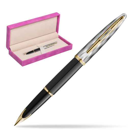Waterman CARÈNE REFLETS DE PARIS Fountain pen in suede box fuchsia