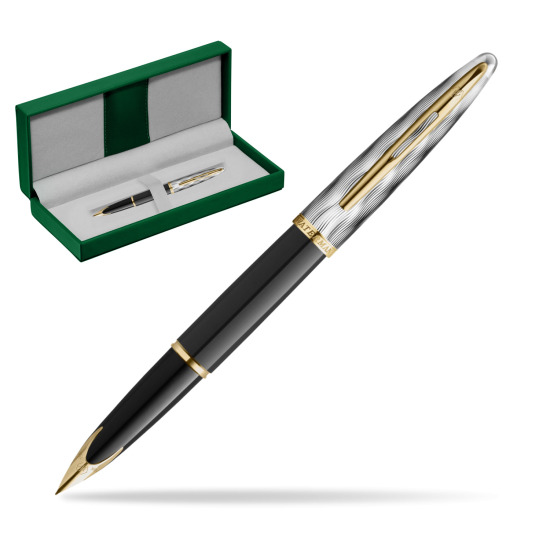 Waterman CARÈNE REFLETS DE PARIS Fountain pen in the green leather box