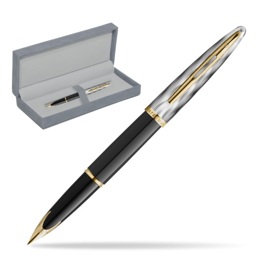 Waterman CARÈNE REFLETS DE PARIS Fountain pen in suede box grey
