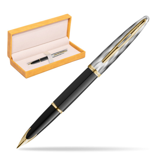 Waterman CARÈNE REFLETS DE PARIS Fountain pen in suede box yellow