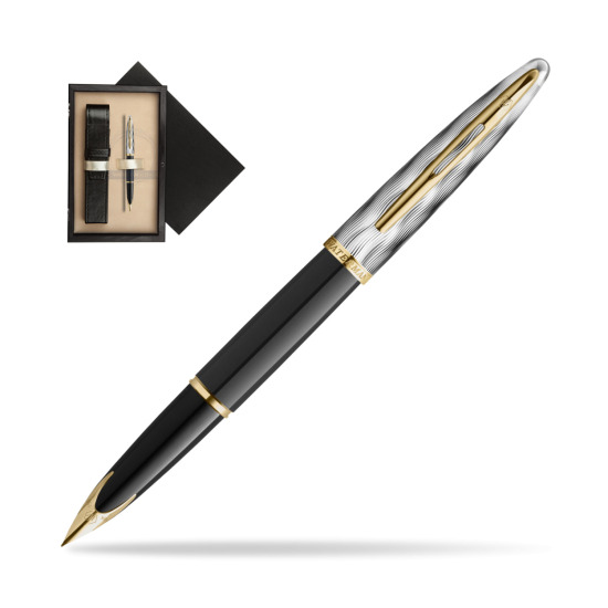 Waterman CARÈNE REFLETS DE PARIS Fountain pen in single wooden box Wenge Single Ecru