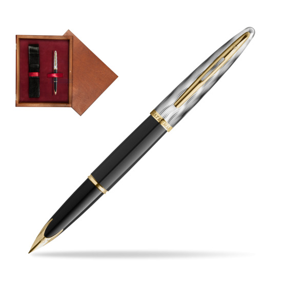 Waterman CARÈNE REFLETS DE PARIS Fountain pen in single wooden box Mahogany Single Maroon