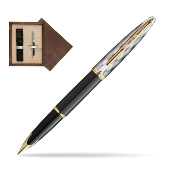 Waterman CARÈNE REFLETS DE PARIS Fountain pen in single wooden box Wenge Single Ecru