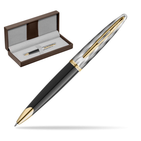 Waterman CARÈNE REFLETS DE PARIS Ballpoint pen in the brown leather box