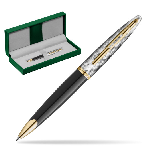 Waterman CARÈNE REFLETS DE PARIS Ballpoint pen in the green leather box