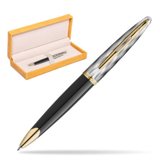 Waterman CARÈNE REFLETS DE PARIS Ballpoint pen in suede box yellow