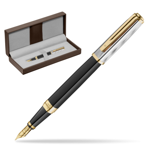 Waterman EXCEPTION REFLETS DE PARIS Fountain pen in the brown leather box