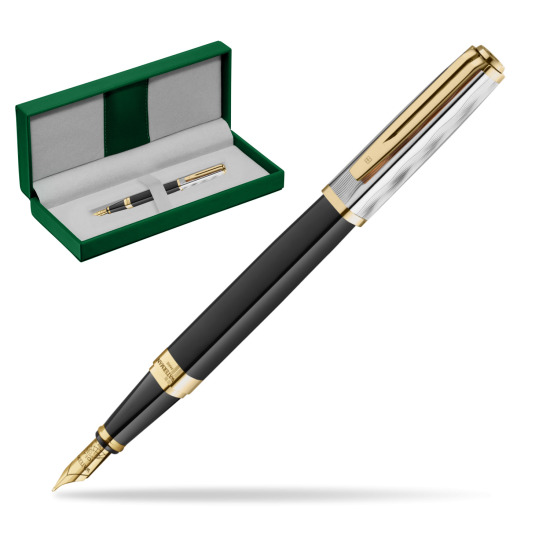 Waterman EXCEPTION REFLETS DE PARIS Fountain pen in the green leather box