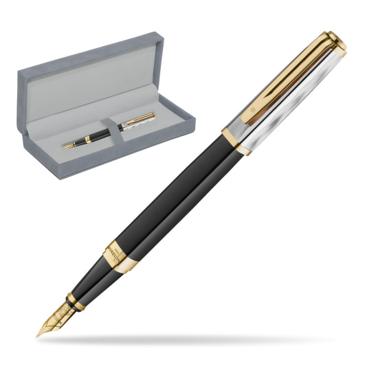Waterman EXCEPTION REFLETS DE PARIS Fountain pen in suede box grey