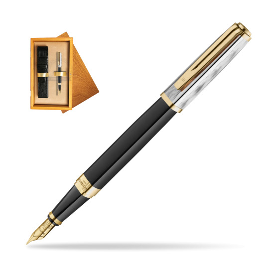 Waterman EXCEPTION REFLETS DE PARIS Fountain pen in single wooden box Honey Single Ecru