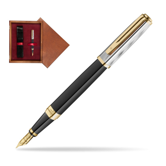 Waterman EXCEPTION REFLETS DE PARIS Fountain pen in single wooden box Mahogany Single Maroon