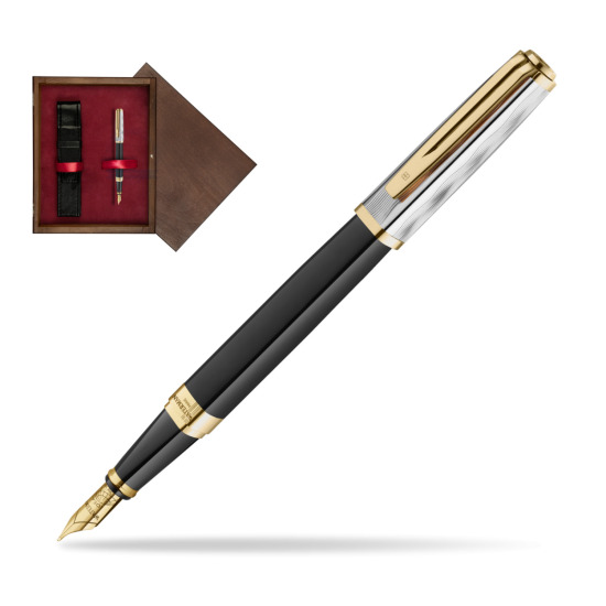 Waterman EXCEPTION REFLETS DE PARIS Fountain pen in single wooden box Wenge Single Maroon