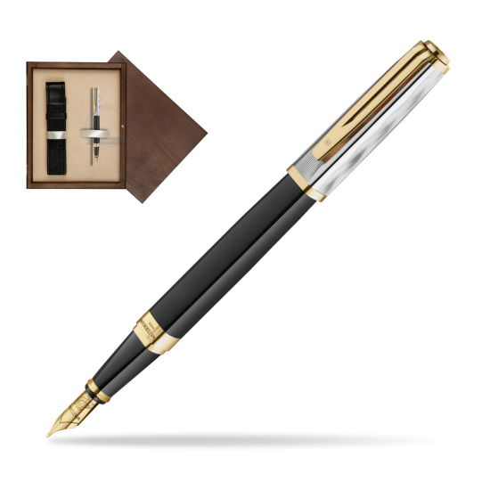 Waterman EXCEPTION REFLETS DE PARIS Fountain pen in single wooden box Wenge Single Ecru