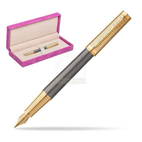 Parker Ingenuity Pioneers GT Fountain Pen - limited edition in suede box fuchsia